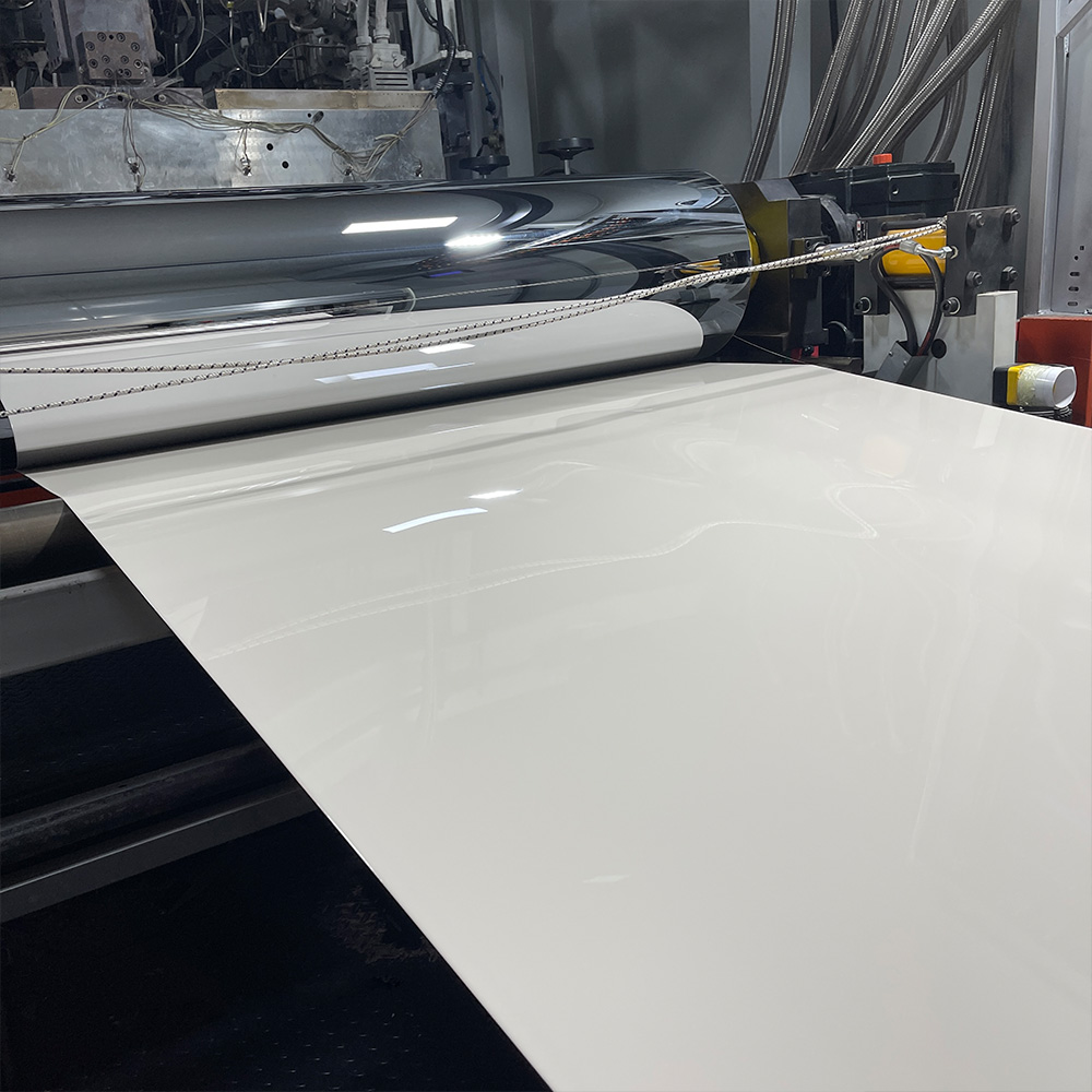 工廠家具裝飾膜定制 高光膚感帶膠PETG實色片 PETG防刮耐磨板材膜(圖1)